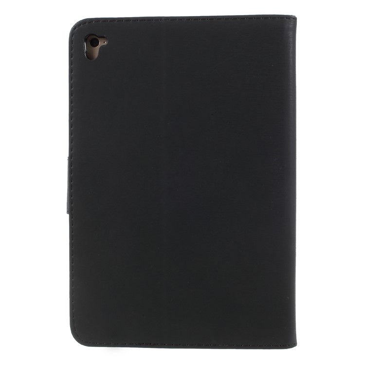 Imprinted Butterfly Flowers Wallet Leather Stand Tablet Case for iPad mini 5 - Black-3