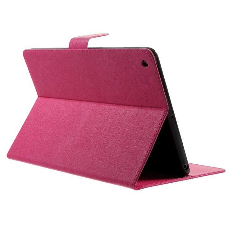 For iPad 9.7 inch (2017) Imprinted Butterfly Flowers Wallet Leather Tablet Shell Cover with Stand - Rose-6