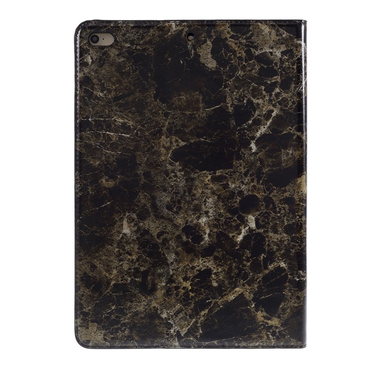 Marble Pattern Wallet Stand Leather Smart Sleep Case for iPad 9.7 (2018) / 9.7 (2017) - Black-3