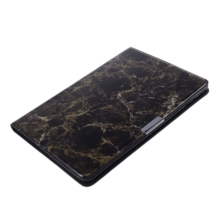 Marble Pattern Wallet Stand Leather Smart Sleep Case for iPad 9.7 (2018) / 9.7 (2017) - Black-5
