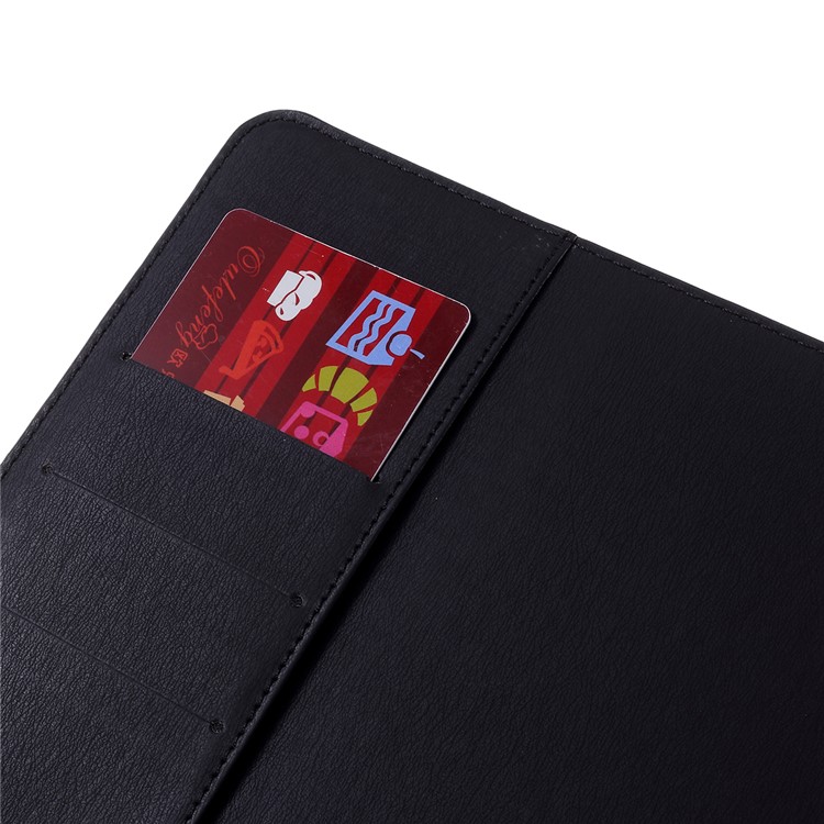 Marble Pattern Wallet Stand Leather Smart Sleep Case for iPad 9.7 (2018) / 9.7 (2017) - Black-7