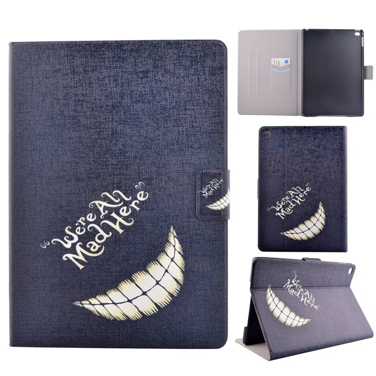 

Auto Wake & Sleep Pattern Printing PU Leather Tablet Case for iPad 9.7 (2018) / 9.7 (2017) - We are All Mad Here