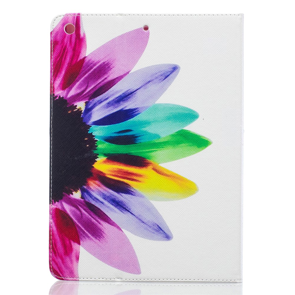 Musterdruck Brieftasche Lederständer Tablet Gehäuse Für IPad 9.7 (2018) / 9.7 (2017) - Bunte Blütenblätter-3