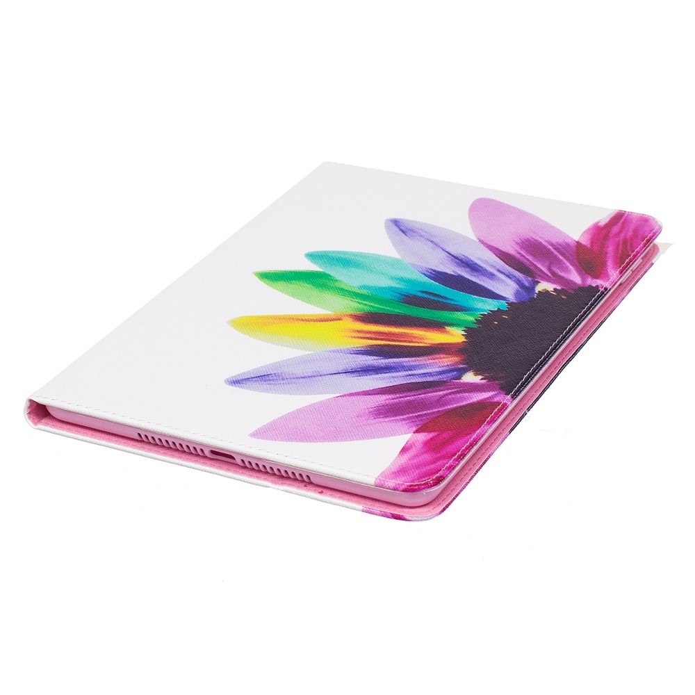 Musterdruck Brieftasche Lederständer Tablet Gehäuse Für IPad 9.7 (2018) / 9.7 (2017) - Bunte Blütenblätter-6