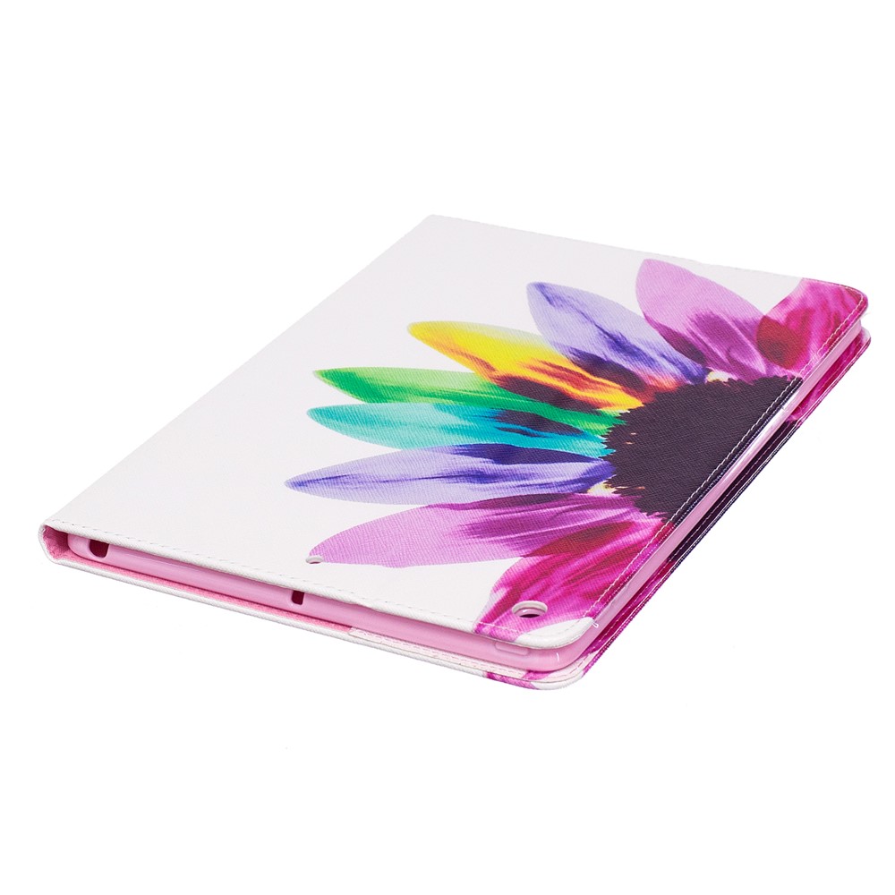 Musterdruck Brieftasche Lederständer Tablet Gehäuse Für IPad 9.7 (2018) / 9.7 (2017) - Bunte Blütenblätter-7