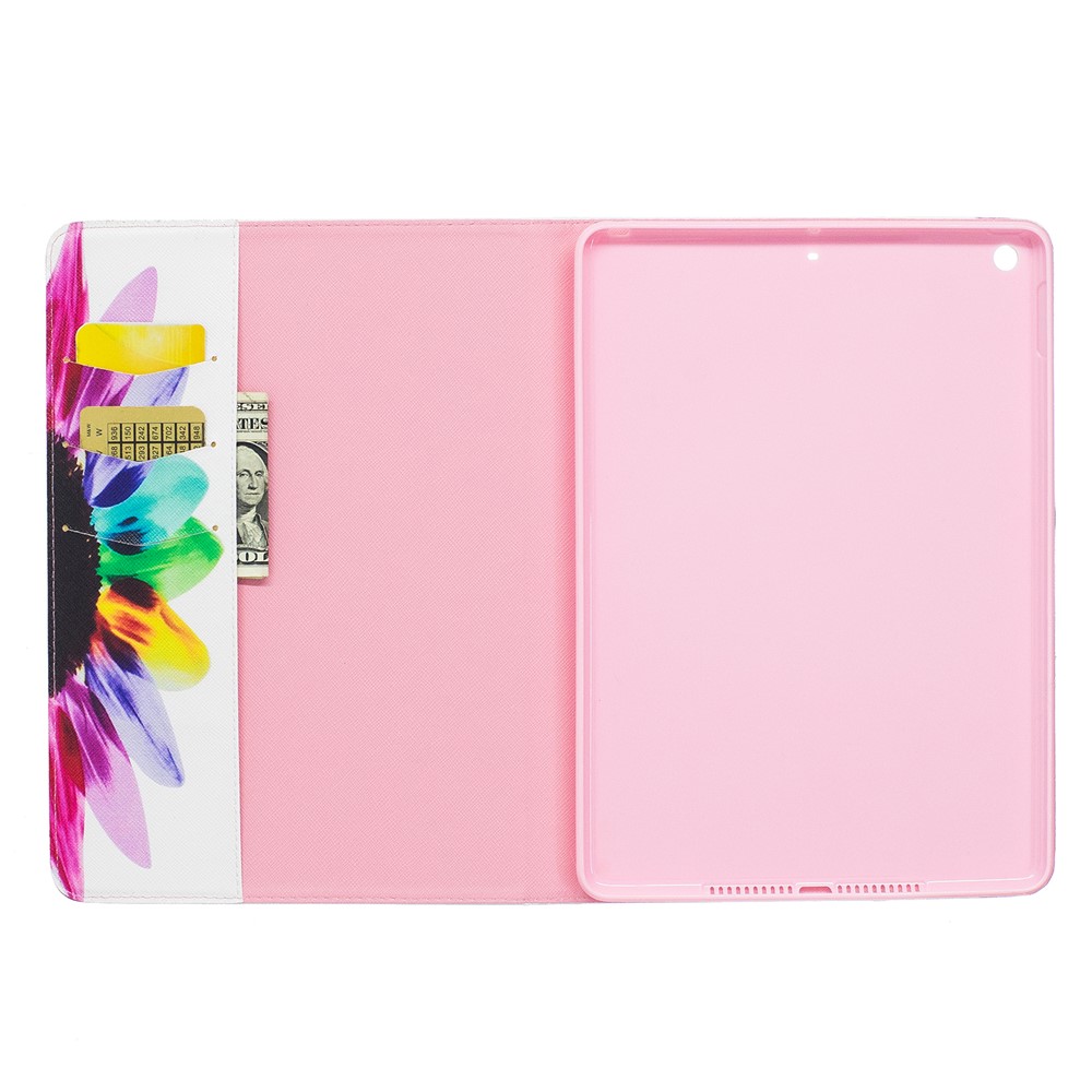 Musterdruck Brieftasche Lederständer Tablet Gehäuse Für IPad 9.7 (2018) / 9.7 (2017) - Bunte Blütenblätter-8