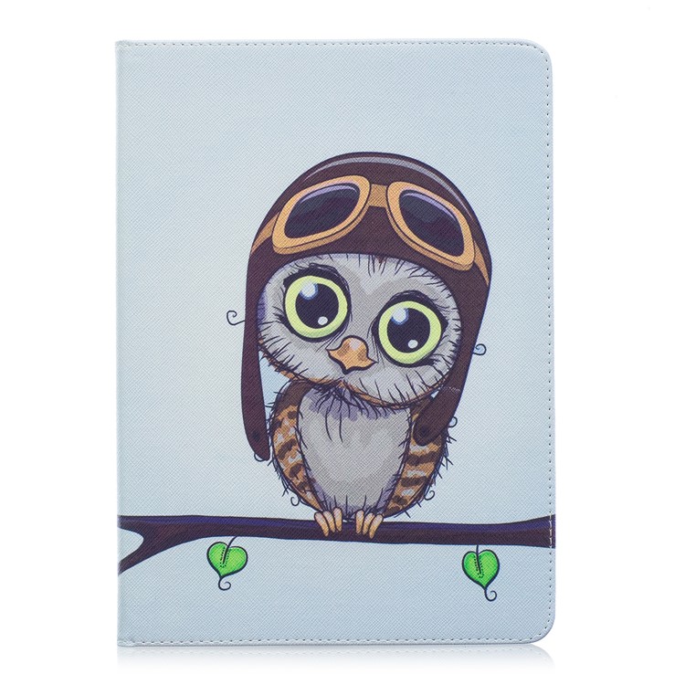 Pattern Printing Leather Wallet Flip Case for iPad 9.7 (2018) / 9.7 (2017) - Adorable Owl-2