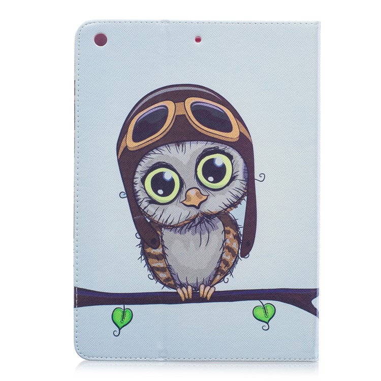 Pattern Printing Leather Wallet Flip Case for iPad 9.7 (2018) / 9.7 (2017) - Adorable Owl-3