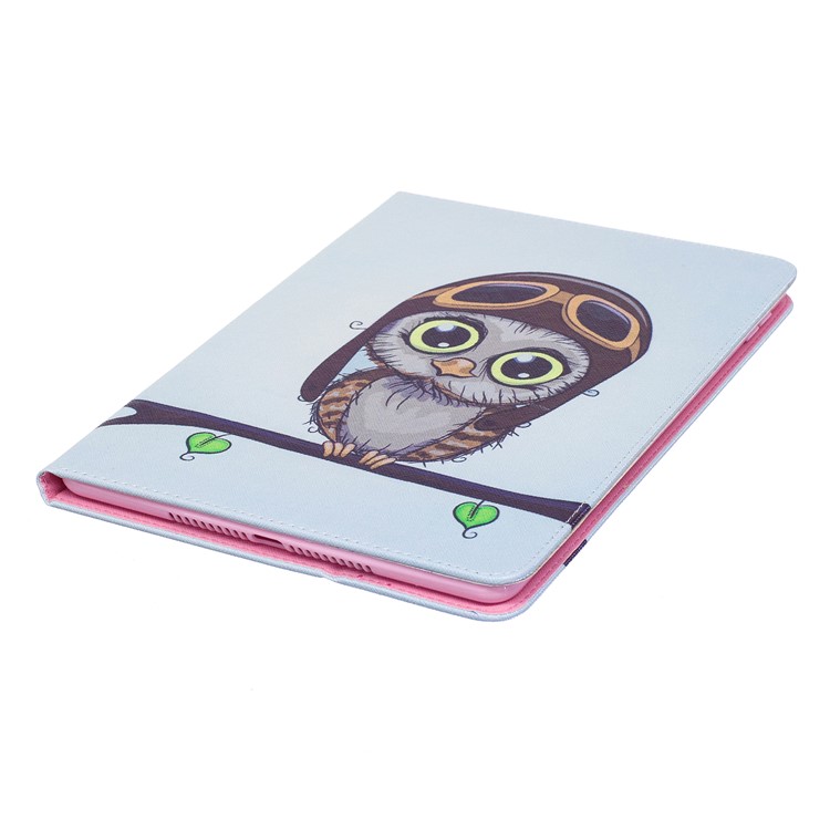 Pattern Printing Leather Wallet Flip Case for iPad 9.7 (2018) / 9.7 (2017) - Adorable Owl-6
