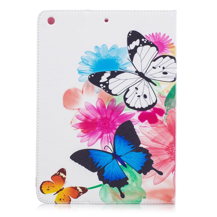 Pattern Printing Wallet Leather Cover with Stand for iPad 9.7 (2018) / 9.7 (2017) - Vivid Butterflies-3