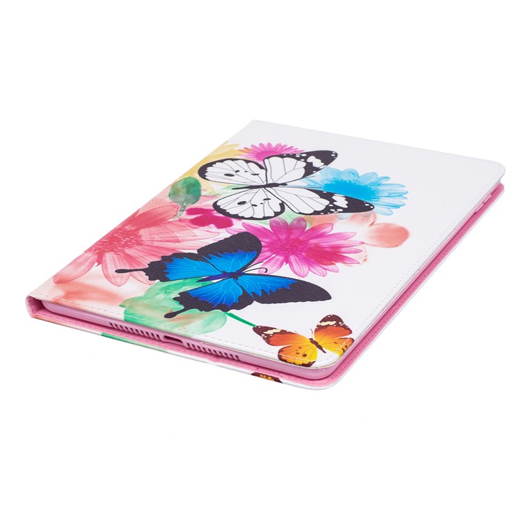Pattern Printing Wallet Leather Cover with Stand for iPad 9.7 (2018) / 9.7 (2017) - Vivid Butterflies-6