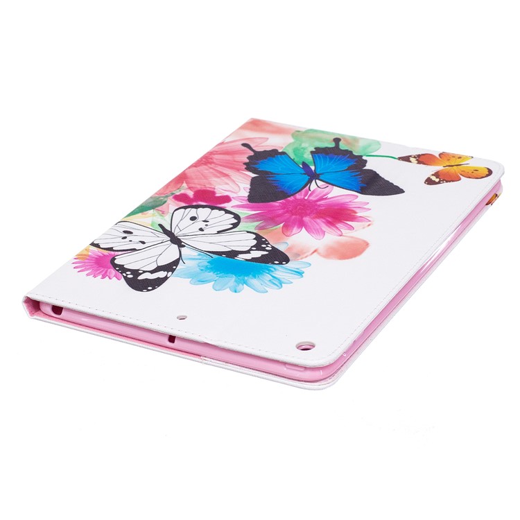 Pattern Printing Wallet Leather Cover with Stand for iPad 9.7 (2018) / 9.7 (2017) - Vivid Butterflies-7