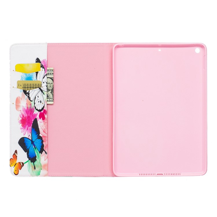 Pattern Printing Wallet Leather Cover with Stand for iPad 9.7 (2018) / 9.7 (2017) - Vivid Butterflies-8