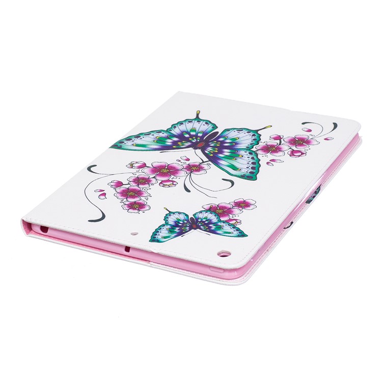 For iPad 9.7 (2018) / 9.7 (2017) Pattern Printing Wallet Leather Stand Case - Butterflies and Flower-7