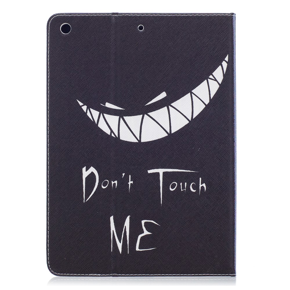 For iPad 9.7 (2018) / 9.7 (2017) Pattern Printing Leather Wallet Protective Shell - Do Not Touch Me-3