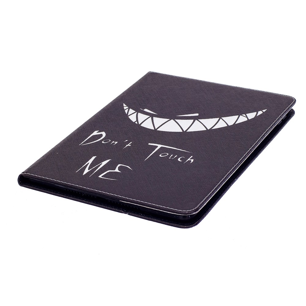 For iPad 9.7 (2018) / 9.7 (2017) Pattern Printing Leather Wallet Protective Shell - Do Not Touch Me-6