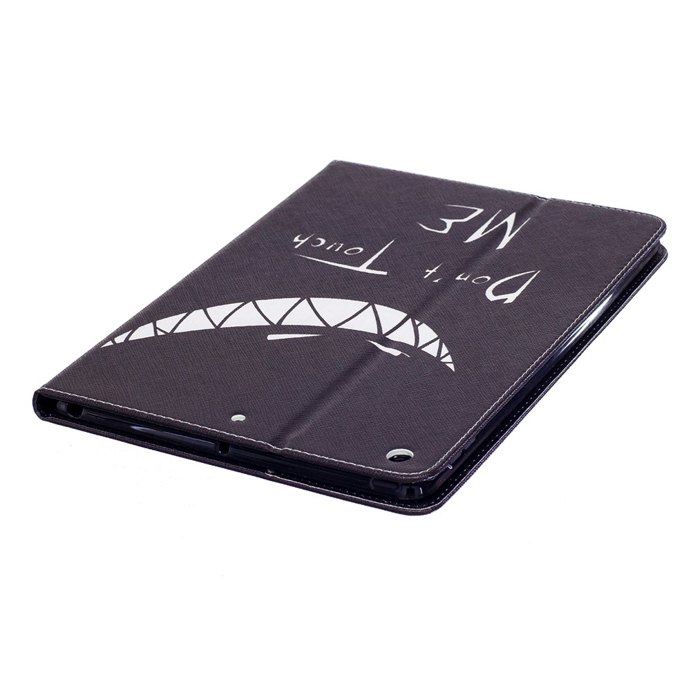 For iPad 9.7 (2018) / 9.7 (2017) Pattern Printing Leather Wallet Protective Shell - Do Not Touch Me-7