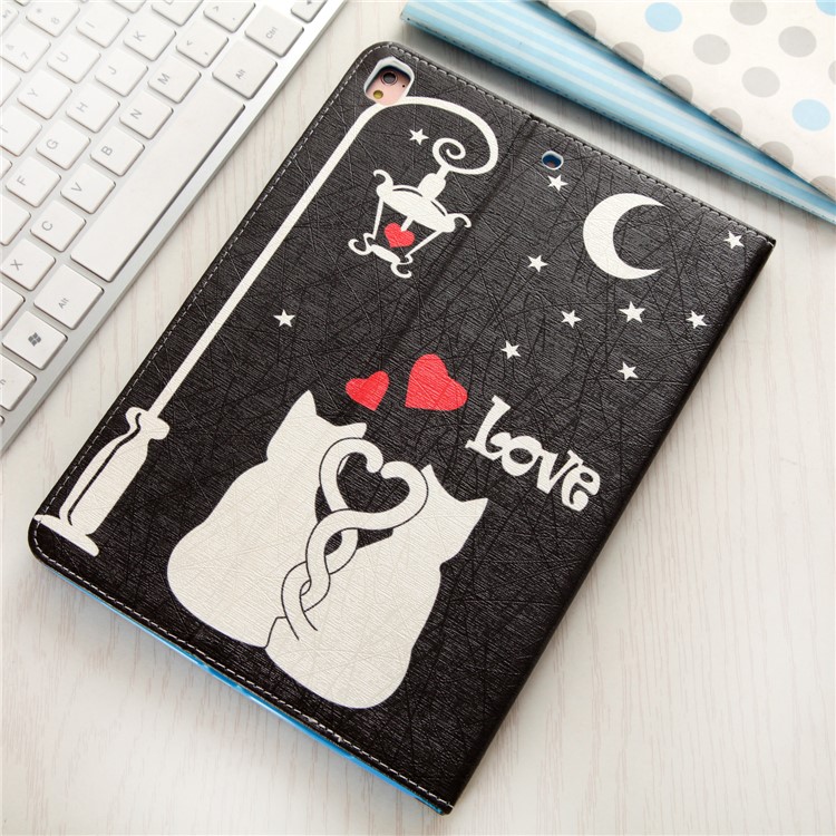 Pattern Printing Wallet Leather Stand Case Accessory for iPad 9.7 (2018) / 9.7 (2017) - Cat Lovers-10