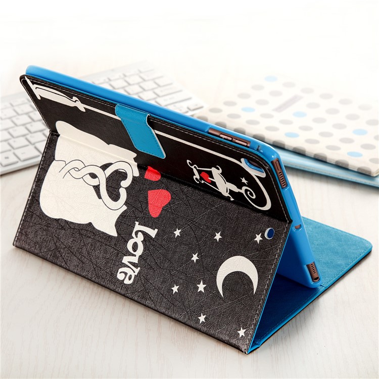 Pattern Printing Wallet Leather Stand Case Accessory for iPad 9.7 (2018) / 9.7 (2017) - Cat Lovers-5