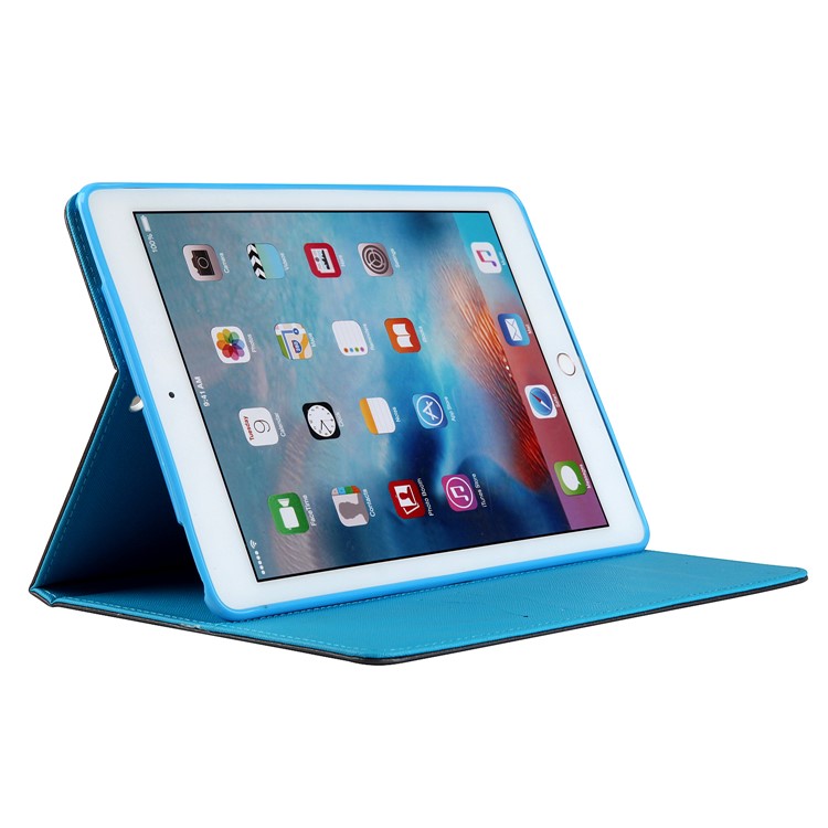 For iPad 9.7 (2018) / 9.7 (2017) Printing Pattern Wallet Leather Stand Protective Shell - Three Cats-4