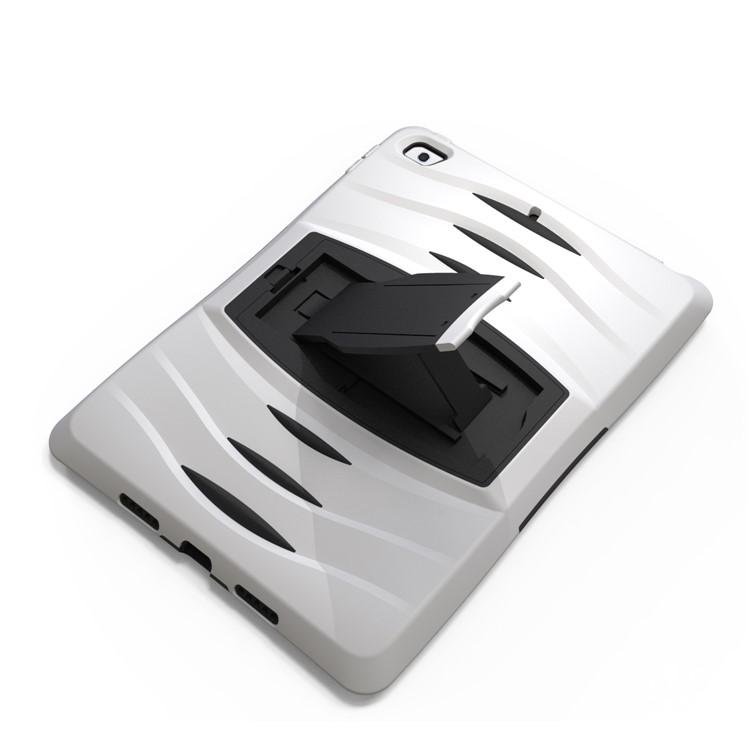 Rugged Impact Resistant Kickstand PC + Silicone Tablet Cover with Kickstand for iPad 9.7-inch (2017) - White-15