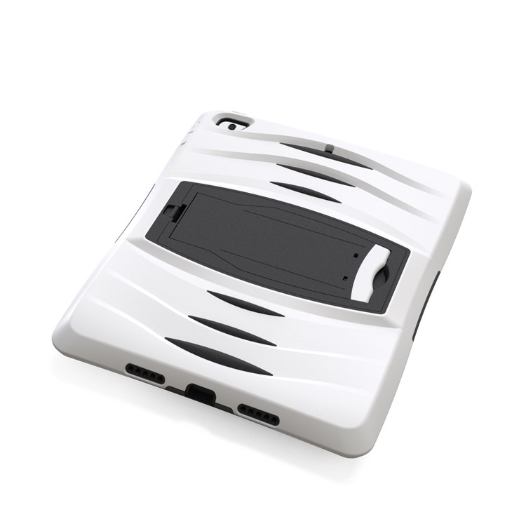 Rugged Impact Resistant Kickstand PC + Silicone Tablet Cover with Kickstand for iPad 9.7-inch (2017) - White-6