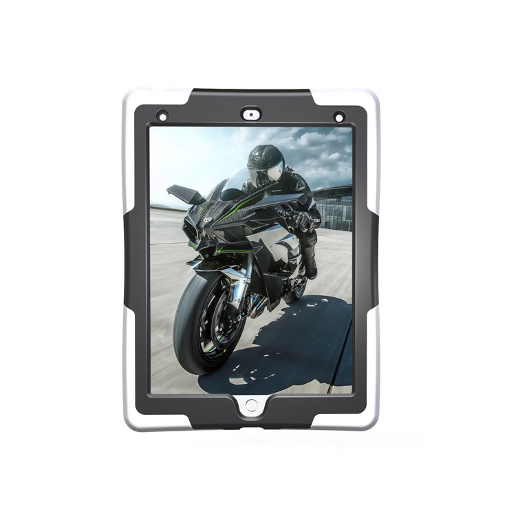 Rugged Impact Resistant Kickstand PC + Silicone Tablet Cover with Kickstand for iPad 9.7-inch (2017) - White-7