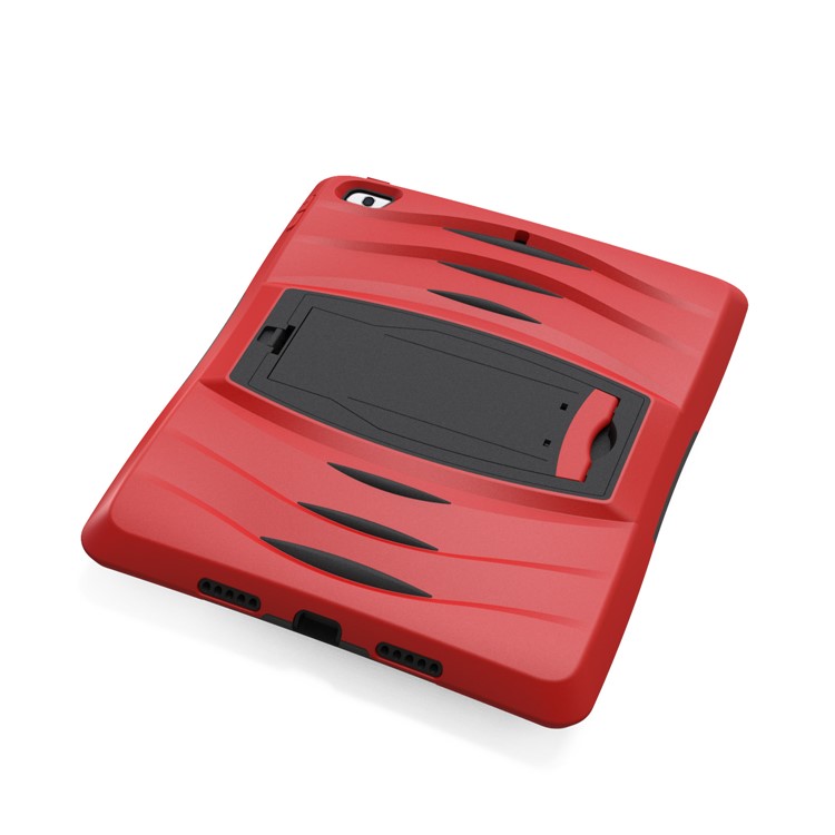 Rugged Impact Resistant Kickstand PC + Silicone Tablet Cover with Kickstand for iPad 9.7-inch (2017) - Red-6