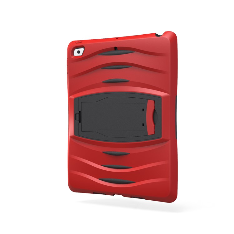 Rugged Impact Resistant Kickstand PC + Silicone Tablet Cover with Kickstand for iPad 9.7-inch (2017) - Red-8