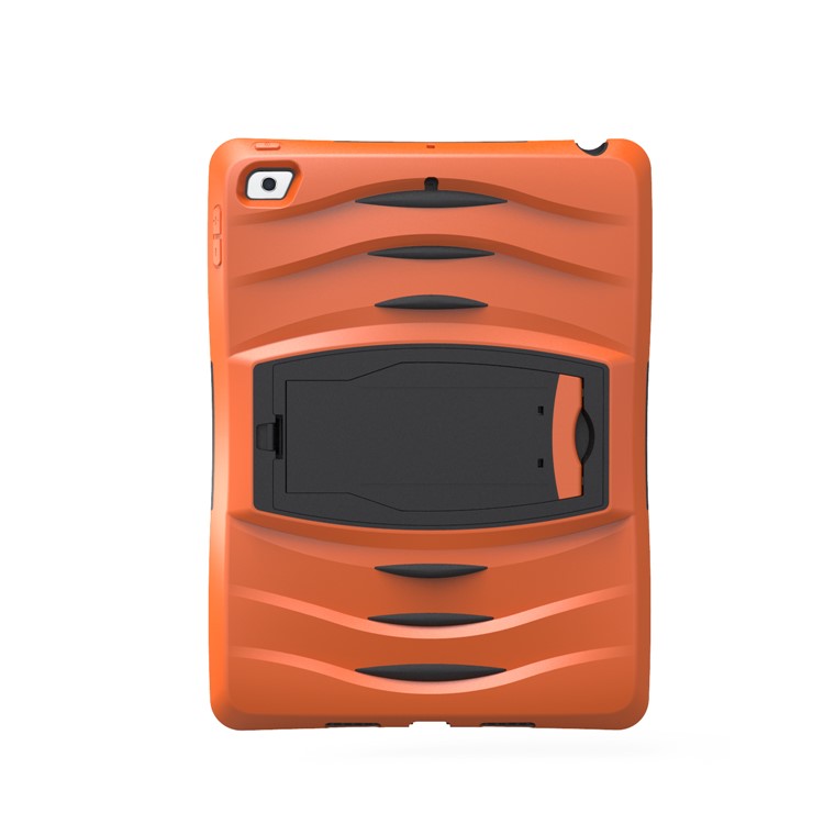 Rugged Impact Resistant Kickstand PC + Silicone Tablet Cover with Kickstand for iPad 9.7-inch (2017) - Orange-10