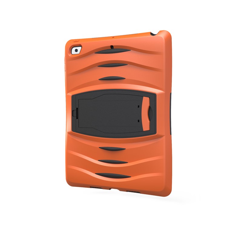 Rugged Impact Resistant Kickstand PC + Silicone Tablet Cover with Kickstand for iPad 9.7-inch (2017) - Orange-8