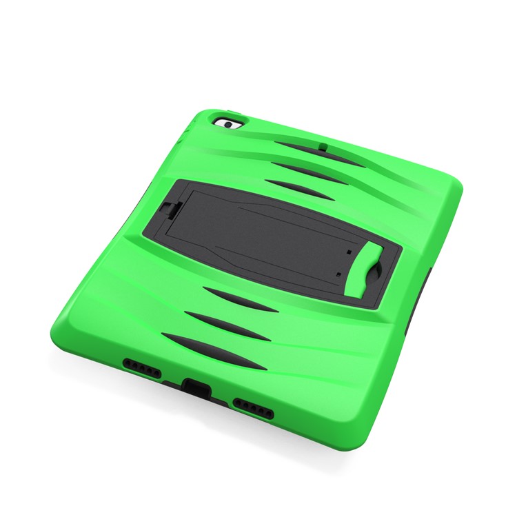 Rugged Impact Resistant Kickstand PC + Silicone Tablet Cover with Kickstand for iPad 9.7-inch (2017) - Light Green-6