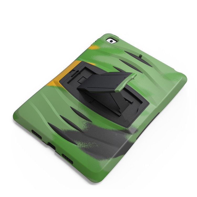 Rugged Impact Resistant Kickstand PC + Silicone Tablet Cover with Kickstand for iPad 9.7-inch (2017) - Army Green-15