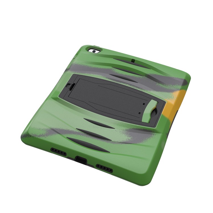 Rugged Impact Resistant Kickstand PC + Silicone Tablet Cover with Kickstand for iPad 9.7-inch (2017) - Army Green-6