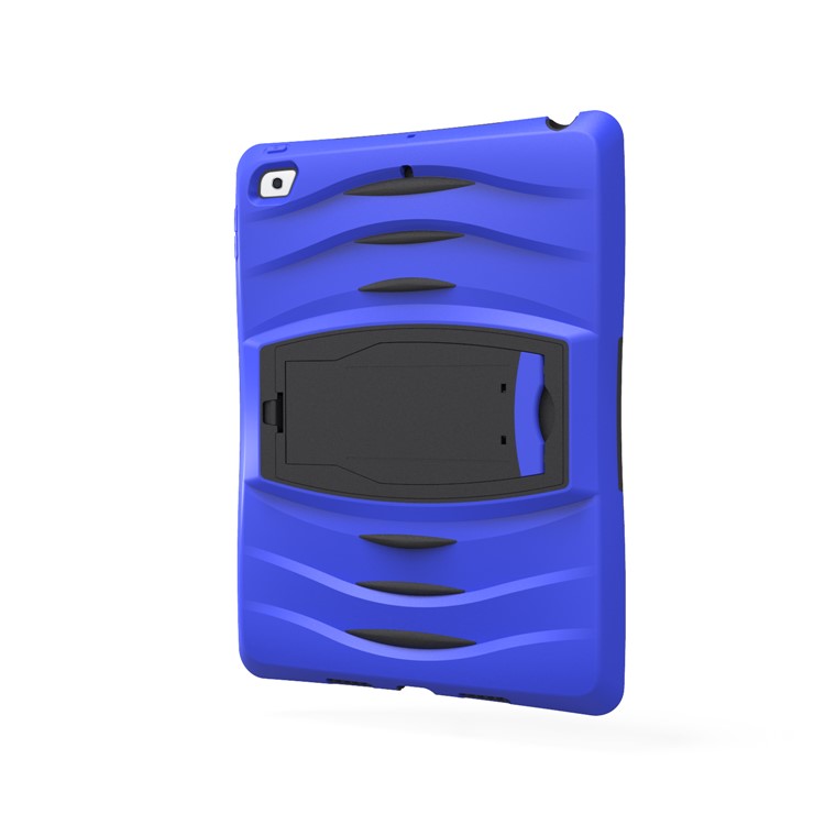 Rugged Impact Resistant Kickstand PC + Silicone Tablet Cover with Kickstand for iPad 9.7-inch (2017) - Dark Blue-8