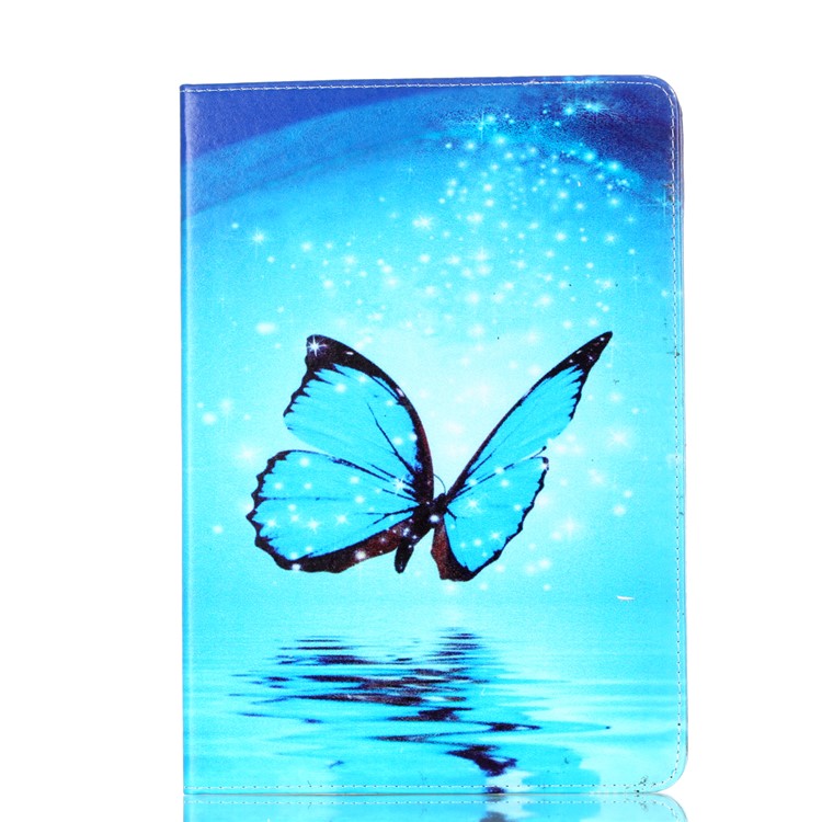 Pattern Printing Leather Protective Casing with Stand for iPad Air 10.5 (2019) / Pro 10.5-inch (2017) - Blue Butterfly-1