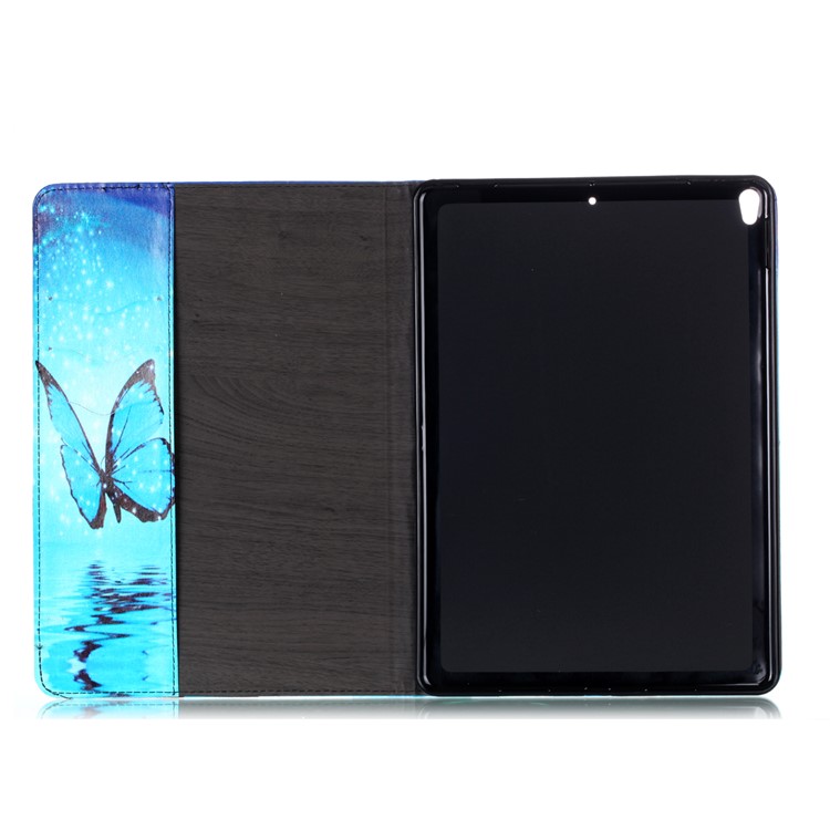 Pattern Printing Leather Protective Casing with Stand for iPad Air 10.5 (2019) / Pro 10.5-inch (2017) - Blue Butterfly-3