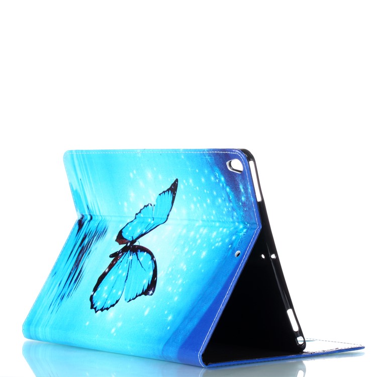Pattern Printing Leather Protective Casing with Stand for iPad Air 10.5 (2019) / Pro 10.5-inch (2017) - Blue Butterfly-5