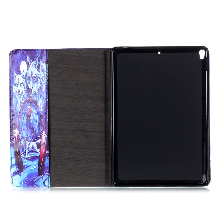 Impression des motifs Cuir en cuir PU avec support pour iPad Pro 10.5-pouce(2017) - Wolfs-3