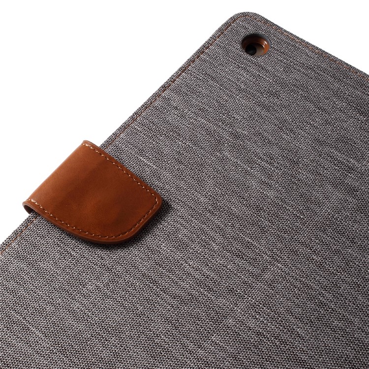 MERCURY GOOSPERY Canvas Leather Wallet Case Stand for iPad 9.7-inch (2017) - Grey-11