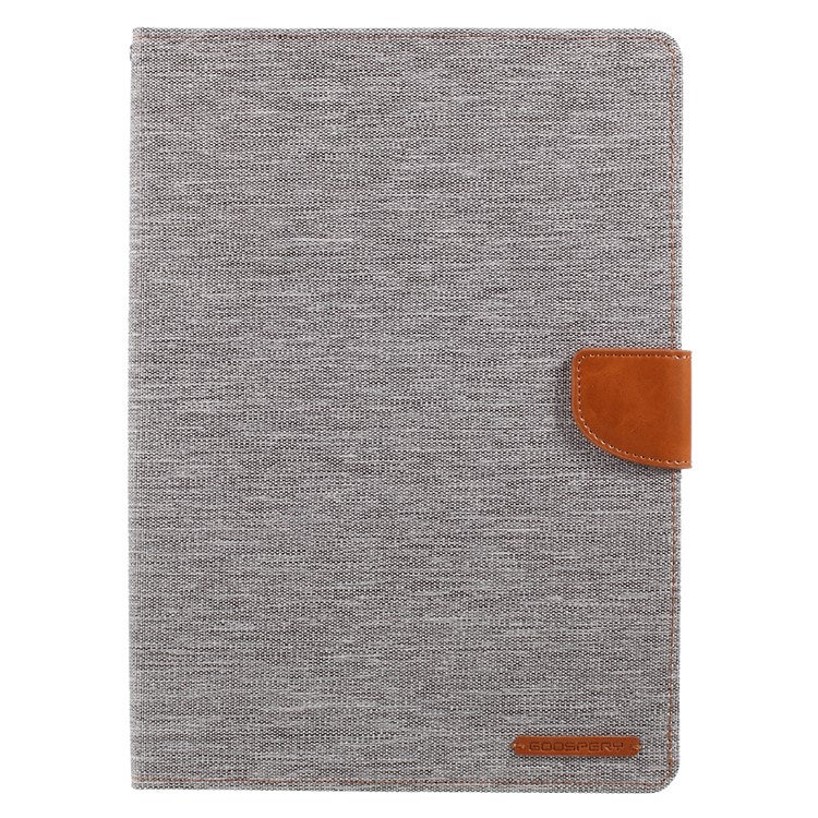 MERCURY GOOSPERY Canvas Leather Wallet Case Stand for iPad 9.7-inch (2017) - Grey-2