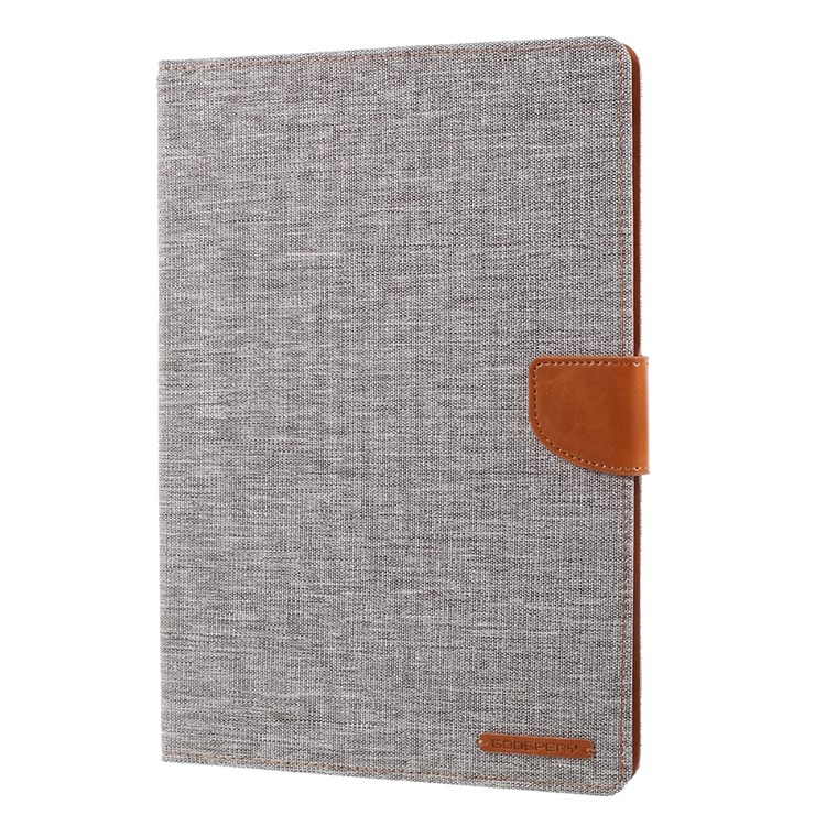 MERCURY GOOSPERY Canvas Leather Wallet Case Stand for iPad 9.7-inch (2017) - Grey-4