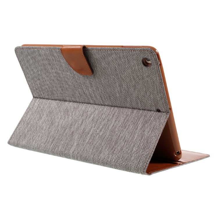 MERCURY GOOSPERY Canvas Leather Wallet Case Stand for iPad 9.7-inch (2017) - Grey-6