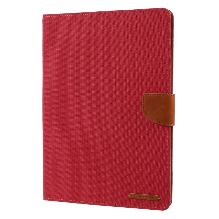 MERCURY GOOSPERY Portefeuille en toile étui en cuir pour iPad 9.7 pouces (2017) - Rouge-3