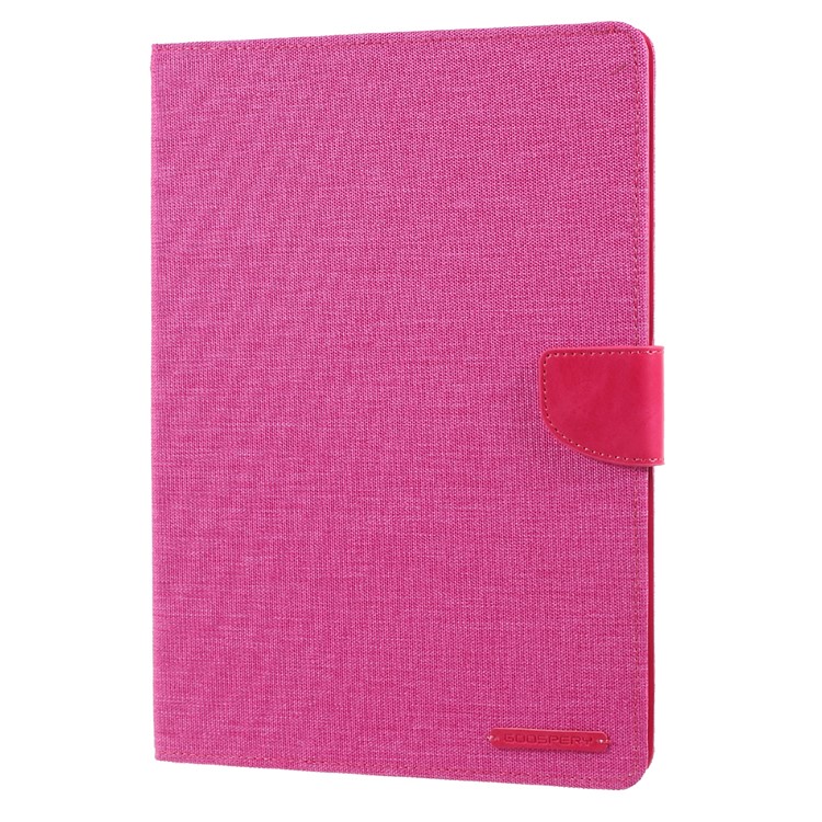 MERCURY GOOSPERY Canvas Wallet Stand Leather Shell for iPad 9.7 (2018) / 9.7 (2017) - Rose-3