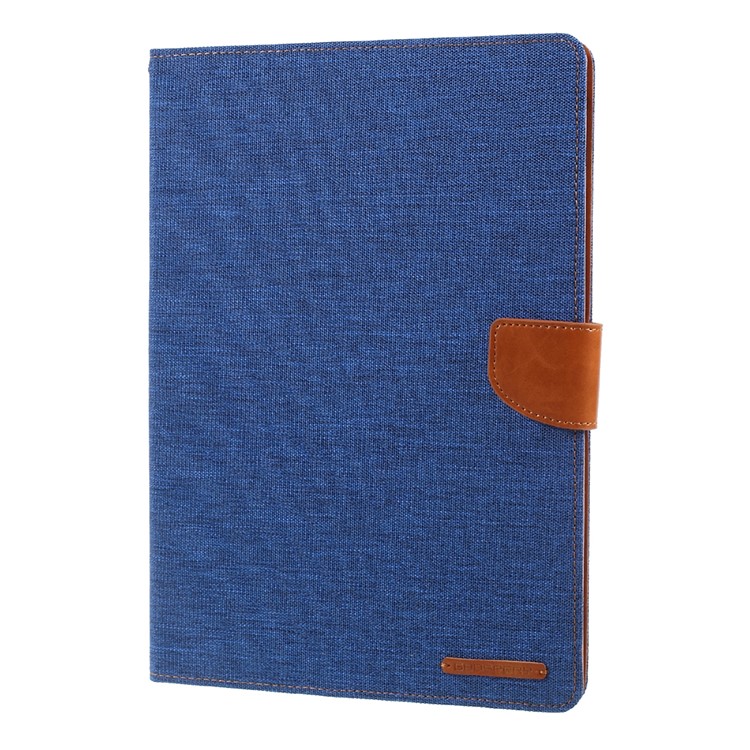 MERCURY GOOSPERY Canvas Leather Wallet Tablet Case for iPad 9.7 (2018) / 9.7 (2017) - Light Blue-3