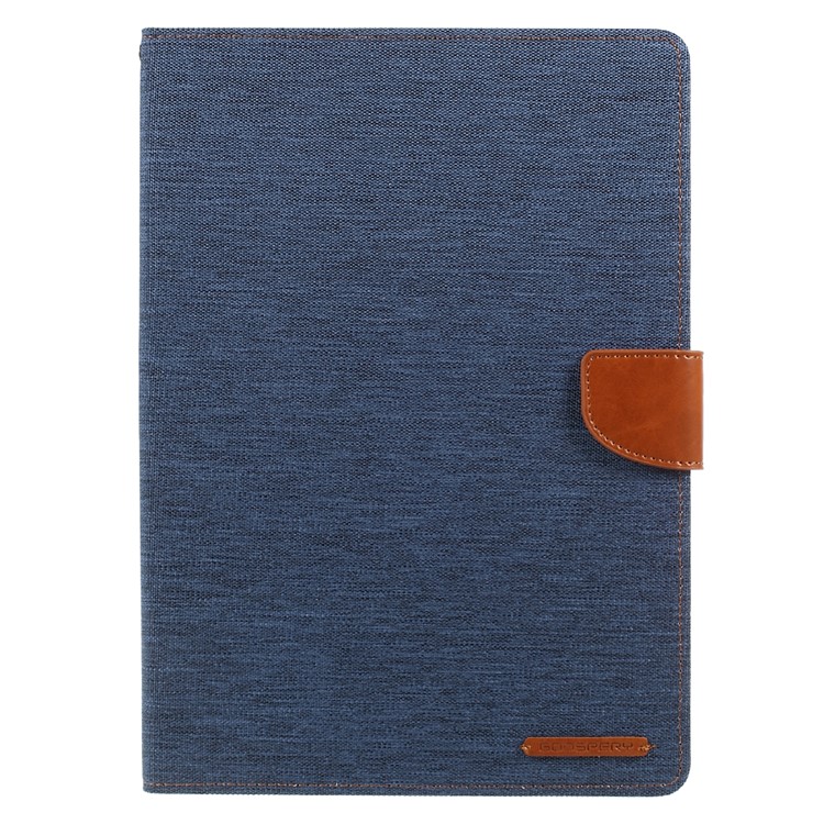MERCURY GOOSPERY Canvas Leather Case Accessory for iPad 9.7 (2018) / 9.7 (2017) - Dark Blue-1