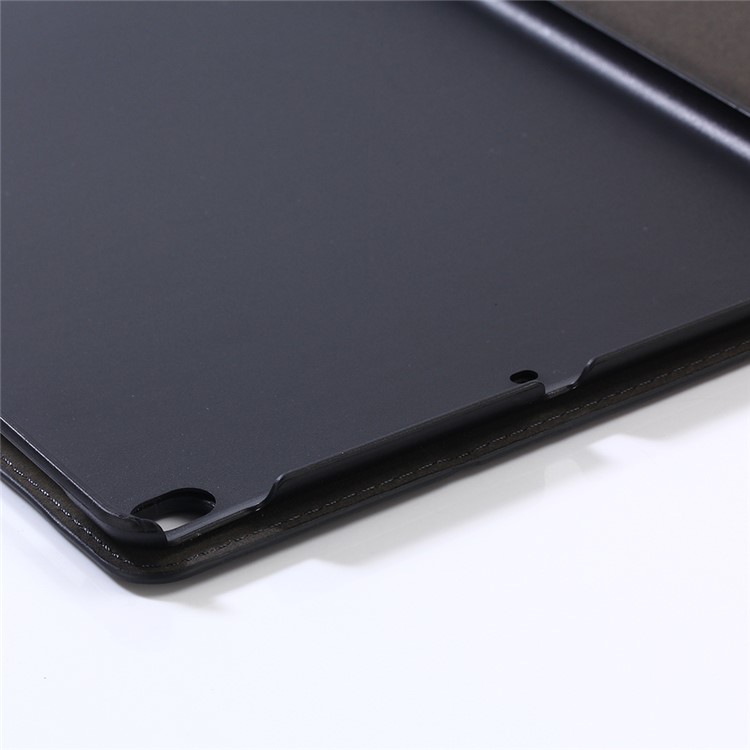 Wood Texture Magnetic Leather Wallet Stand Case for iPad 9.7 (2017) - Black-7