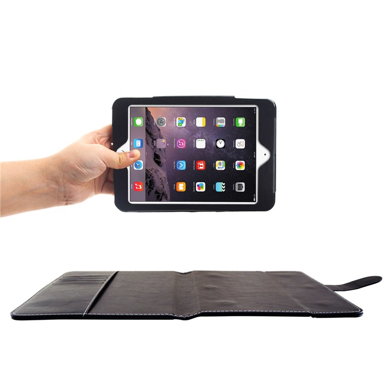 Detachable Wallet Leather Stand Flip Case for iPad 9.7-inch (2017) - Black-11