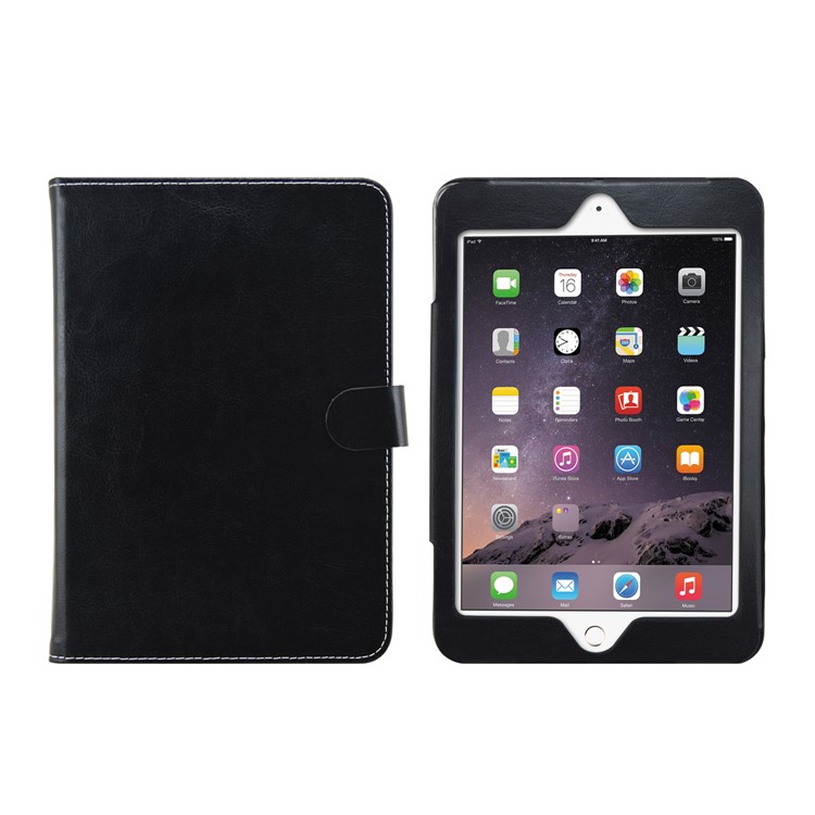 Detachable Wallet Leather Stand Flip Case for iPad 9.7-inch (2017) - Black-3